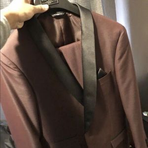 Maroon tux only worn once.